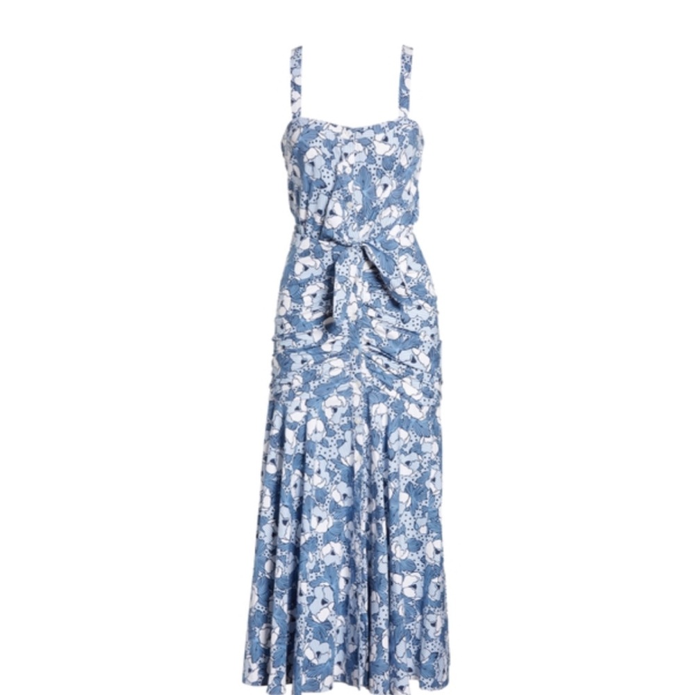 Veronica Beard Blue and White Floral Maxi Dress